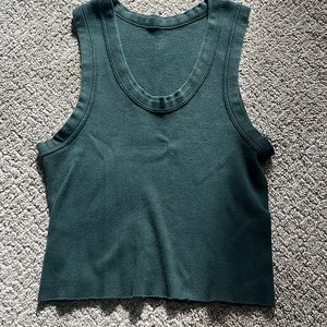 Brandy melville connor top, OS, color: darkish green